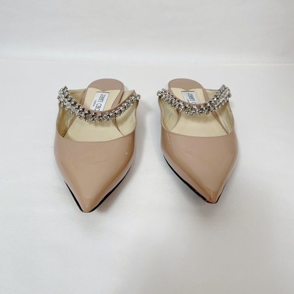 Jimmy Choo Patent Leather Bing Flats Sandals - Picture 4 of 7